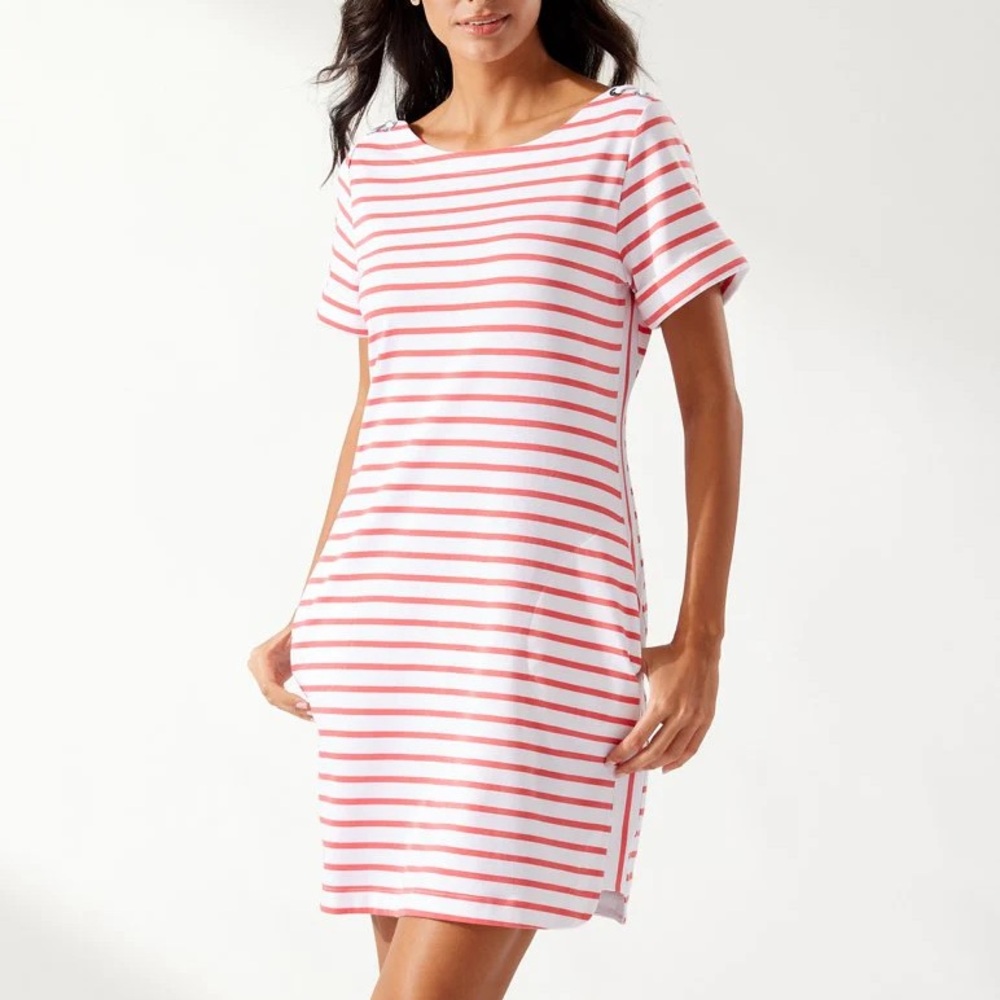 Tommy Bahama Jovanna Stripe Short-Sleeve
Short Dress